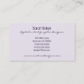 Carte de visite Fab Art Déco, violet (Dos)