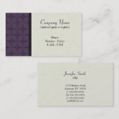 Carte de visite Fab Rétro, Plum (Devant / Derrière)