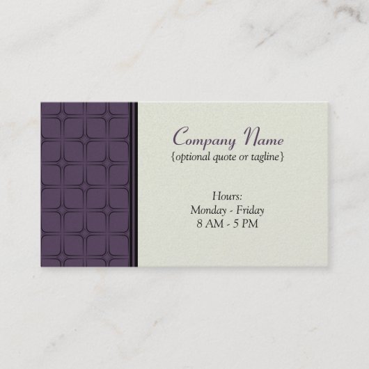 Carte de visite Fab Rétro, Plum (Devant)