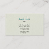 Carte de visite Fab rétro, Turquoise (Dos)