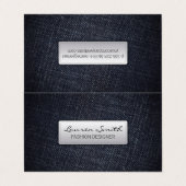 Carte De Visite Fabric Denim (Extérieur déplié)
