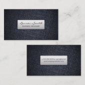 Carte De Visite Fabric Denim (Devant / Derrière)