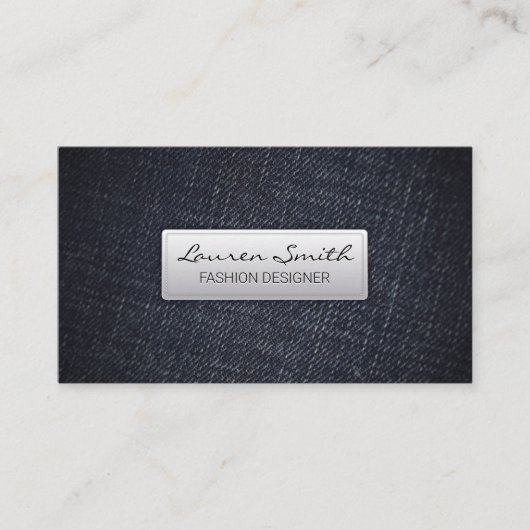 Carte De Visite Fabric Denim (Devant)