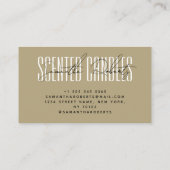 Carte De Visite Fabricant de bougies écriture typographique modern (Dos)