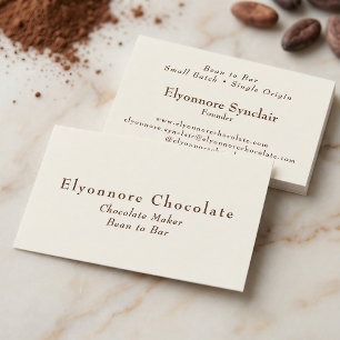 Carte De Visite Fabricant de chocolat de Bean to Bar Serif Editori