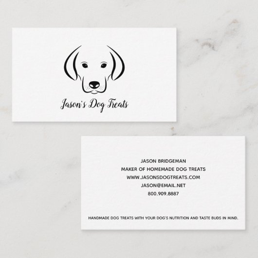 Carte De Visite Fabricant de nourriture pour chiens (Devant / Derrière)
