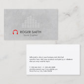 Carte De Visite Fabricant d'écouteurs Sound Engineer (Devant / Derrière)