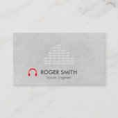 Carte De Visite Fabricant d'écouteurs Sound Engineer (Devant)