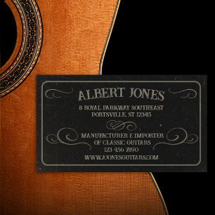 Carte De Visite Fabricant et Importateur de Guitares Classiques