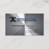 Carte De Visite Fabrication d'acier et de métaux (Devant)