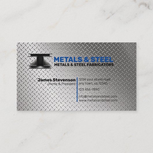 Carte De Visite Fabrication d'acier et de métaux (Devant)