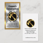 Carte De Visite Fabrication de métal argenté en or (Devant / Derrière)