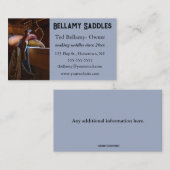 Carte De Visite Fabrication de selle modifiable (Devant / Derrière)