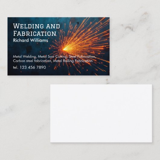 Carte De Visite Fabrication de soudure (Devant / Derrière)