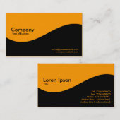 Carte De Visite Fabrication de vagues - orange et noir (Devant / Derrière)