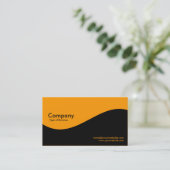 Carte De Visite Fabrication de vagues - orange et noir (Debout devant)