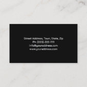 Carte De Visite Fabrication et conception d'aéronefs Noir solide (Dos)