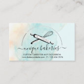 Carte De Visite Fabriquant de gâteaux de boulangerie jaune vert (Devant)