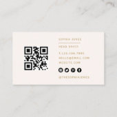 Carte De Visite Fabriqué à la main avec amour boulangerie rose or (Dos)