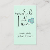 Carte De Visite Fabriqué à la main avec amour Boutons mignons Ment (Devant)