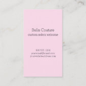 Carte De Visite Fabriqué à la main avec amour Boutons mignons rose (Dos)