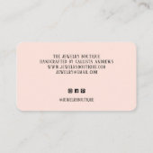 Carte De Visite Fabriqué à la main avec coeur d'amour Script Etsy (Dos)