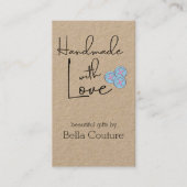 Carte De Visite Fabriqué à la main avec des boutons mignons d'amou (Devant)