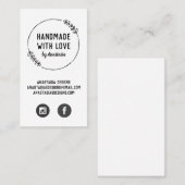 Carte De Visite Fabriqué à la main avec l'artisanat de couronnes d (Devant / Derrière)
