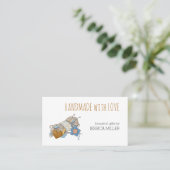 Carte De Visite Fabriqué à la main avec l'artisanat en Fil d'amour (Debout devant)