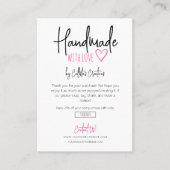 Carte De Visite Fabriqué à la main avec le Merci d'entreprise d'am (Devant)