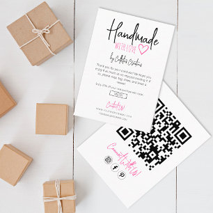 Carte De Visite Fabriqué à la main avec le Merci d'entreprise d'am