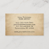 Carte De Visite Fabriqué à la main avec Love Crochet Boules de Fer (Dos)