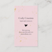 Carte De Visite Fabriqué à la main avec Love Heart Calligraphy Pin (Dos)