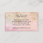 Carte De Visite Fabriqué à la main rose avec amour Crochet Boules (Dos)