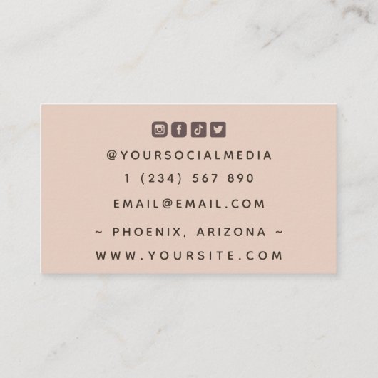 Carte De Visite Fabriqué à la main Social Media Baking Sweet Trait (Dos)