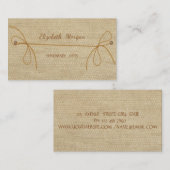 Carte De Visite Fabriqué main simple et rustique (Devant / Derrière)