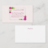 Carte De Visite Fabriqué sur mesure et fabriqué à la main (Devant / Derrière)