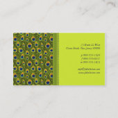 Carte de visite fabuleux de paon (Dos)