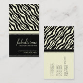 Carte de visite fabuleux de rayure de zèbre (Devant / Derrière)
