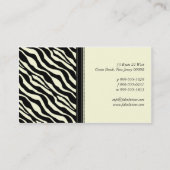 Carte de visite fabuleux de rayure de zèbre (Dos)