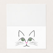Carte De Visite Face de chat (Extérieur déplié)