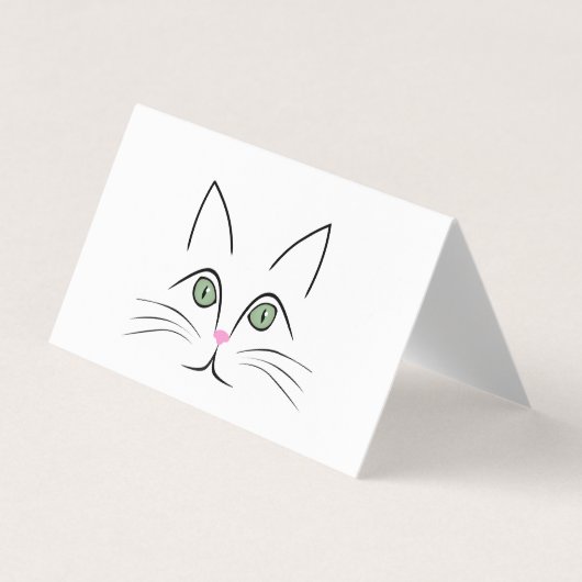 Carte De Visite Face de chat (Devant)