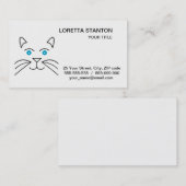 Carte De Visite Face de chat (Devant / Derrière)