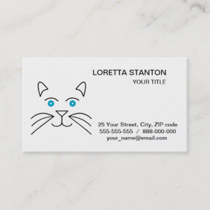 Carte De Visite Face de chat