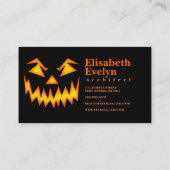 Carte De Visite Face d'Halloween effrayante g567 (Dos)