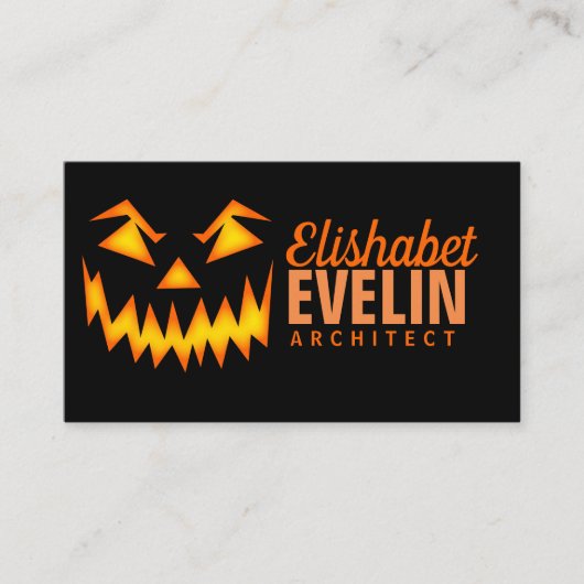 Carte De Visite Face d'Halloween effrayante g567 (Devant)