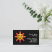 Carte De Visite Face Soleil - Noir (Debout devant)