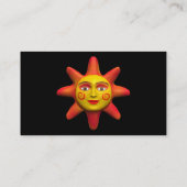 Carte De Visite Face Soleil - Noir (Dos)