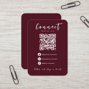 Carte De Visite Facebook Instagram Tiktok Code QR Bourgogne