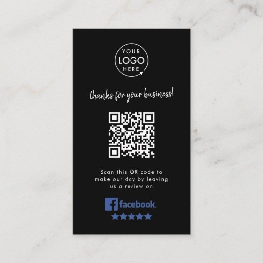 Carte De Visite Facebook Nous Critique | Code QR de notation profe (Devant)